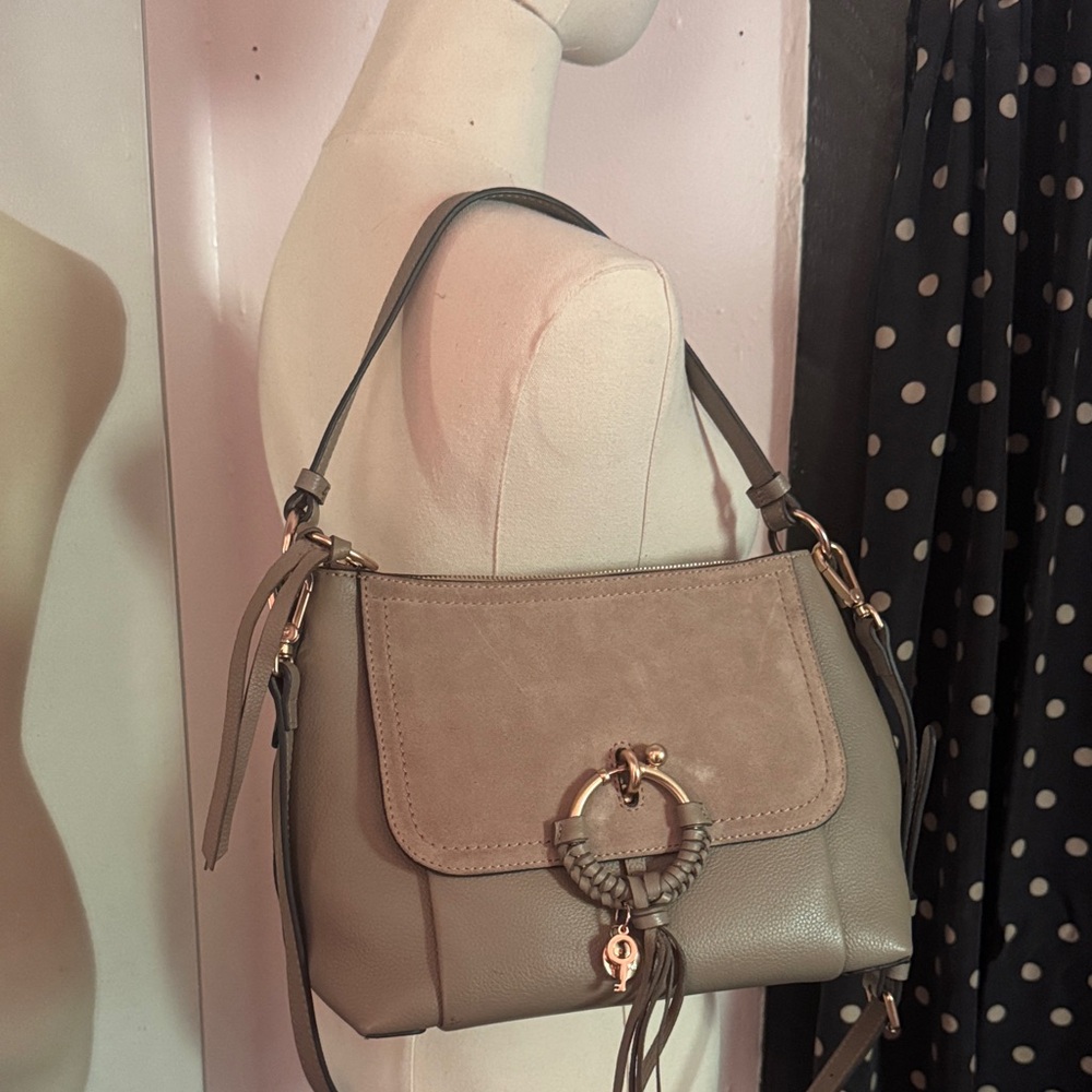 See By Chloe Taupe and Beige Shoulder Bag